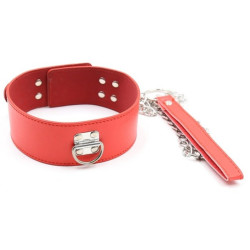 Generique Collier et Laisse Pin Lock Rouge